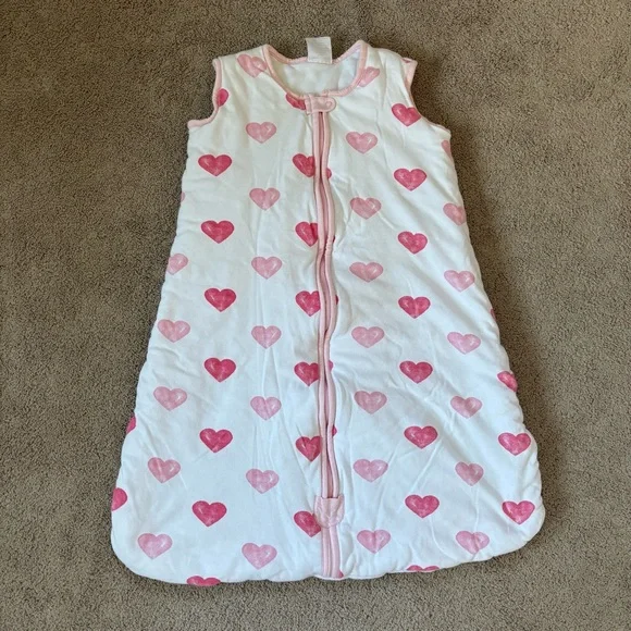 MAMA CHEETAH Set of 3 Baby Girl Various Tog Organic Floral & Heart Sleep Sacks - Picture 9 of 10
